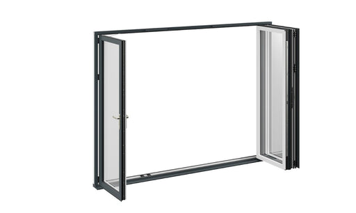 4 Fold Perspective OPEN Grey V2 (Flat) - Five Star Doors