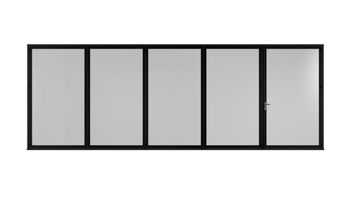 5 Fold Elevation CLOSED Black V2 (Flat) - Five Star Doors