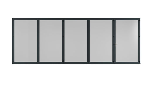 5 Fold Elevation CLOSED Grey V1 (Flat) - Five Star Doors